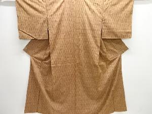 雨縞模様織出し手織り紬着物